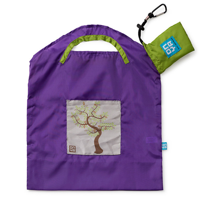 Onya Reusable Shopping Bag Small Purple Tree