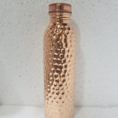Copper Water Bottle Hammered Finish