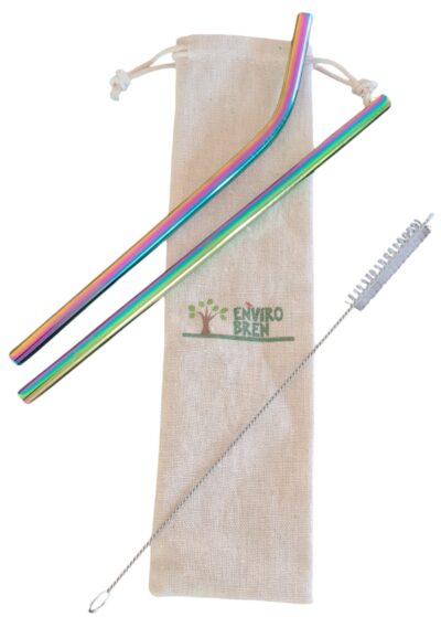 EnviroBren Rainbow Metal Straws